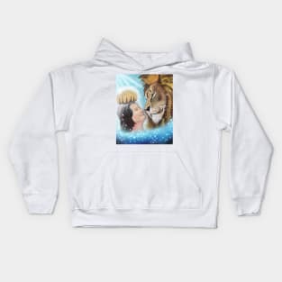 Jesus heals a woman from covid Kids Hoodie